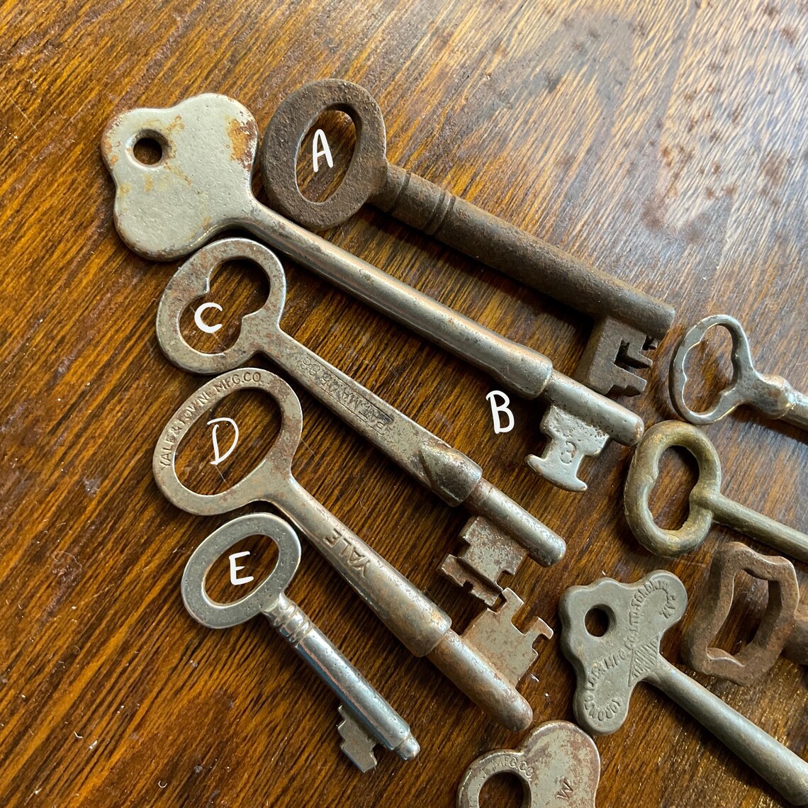 Antique Skeleton Key Choose One Door Locks Open Barrel Steampunk ...