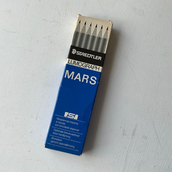 筆記具 vintage STEADTLER MARS LUMOGRAPH EXEXB Staedtler Mars Lumograph 3H 100 Vintage Box of 12 Drafting