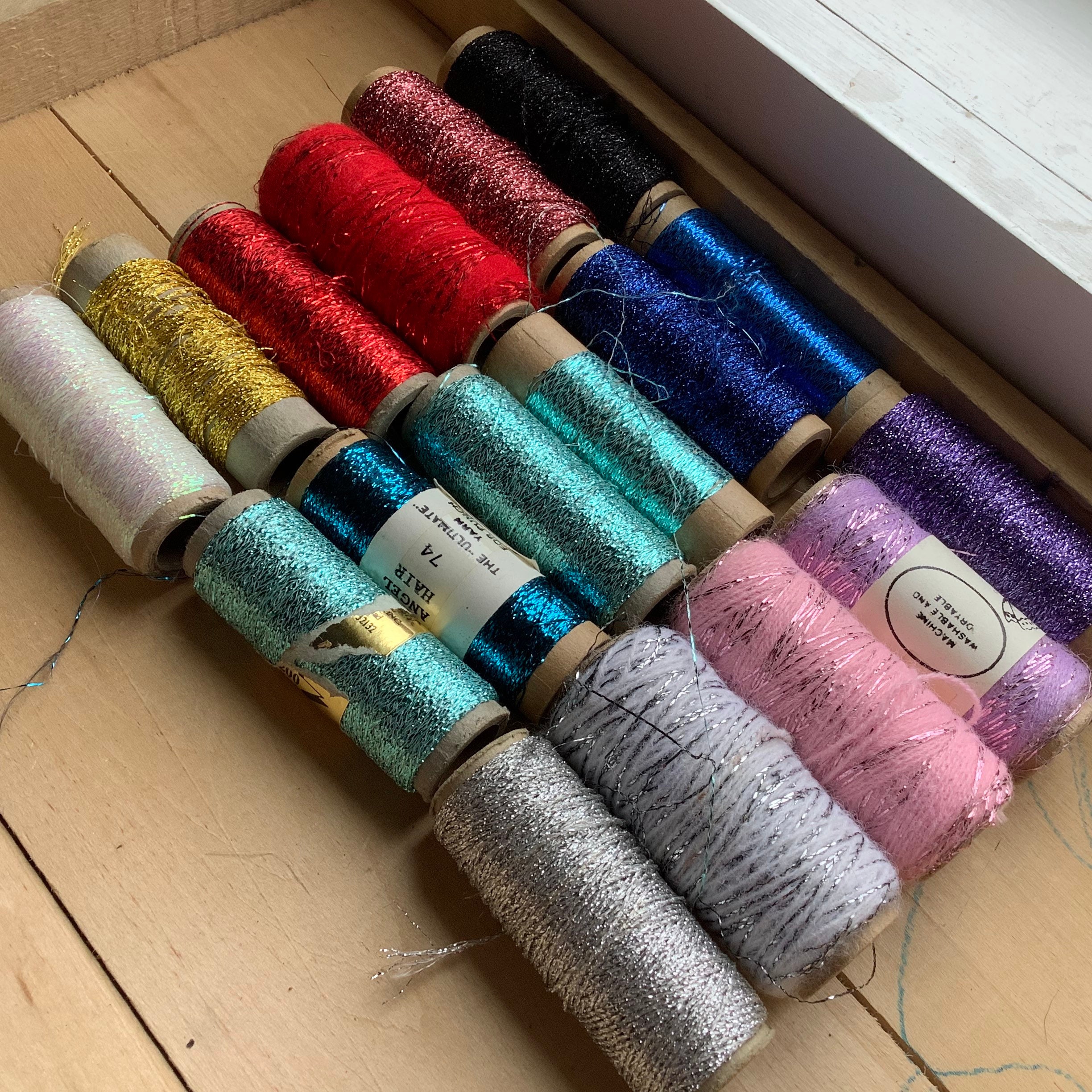8 Spools Of Punch Needle Thread Craft Embroidery Yarn
