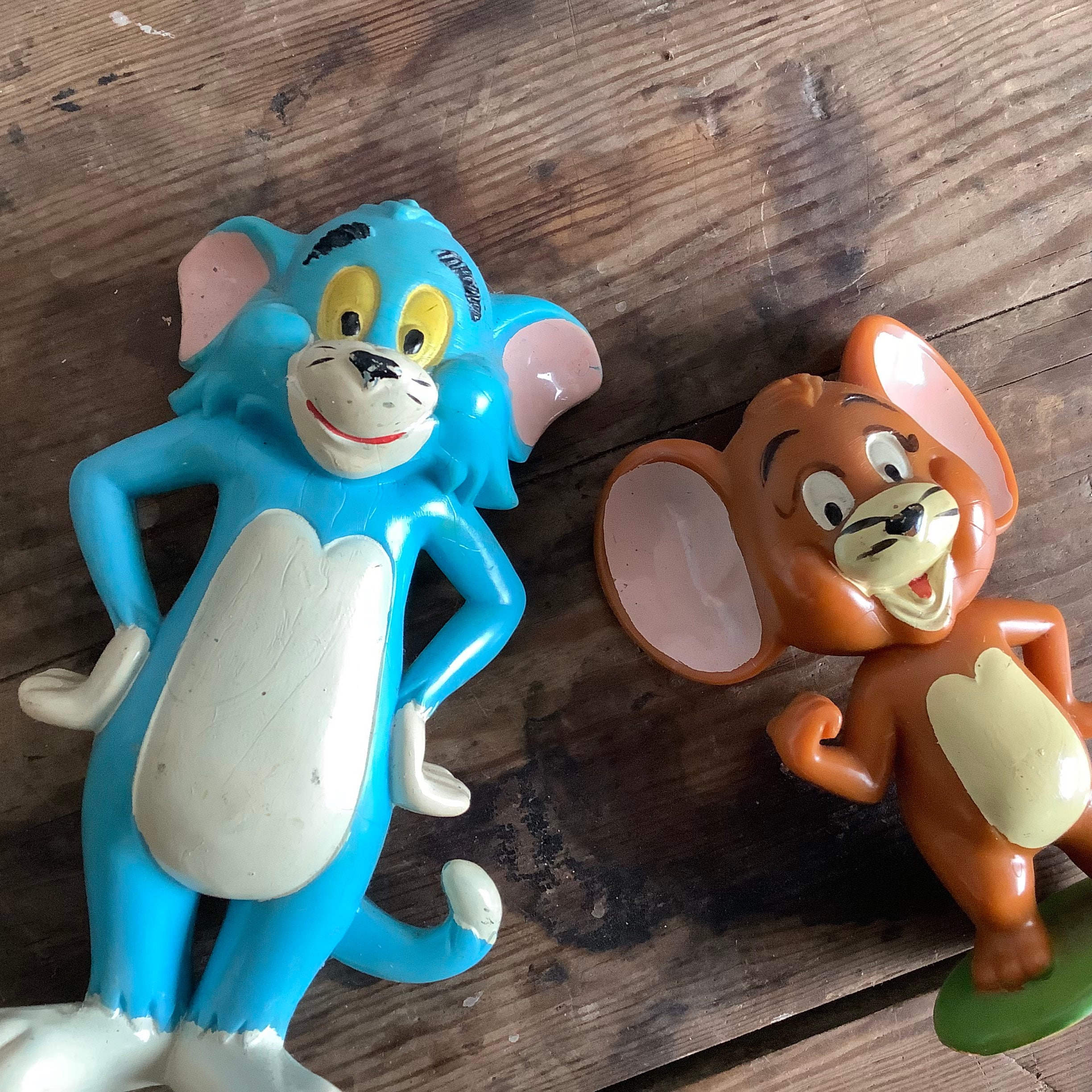 Tom and Jerry Hard Plastic Figures, Pair of Collectible Vintage