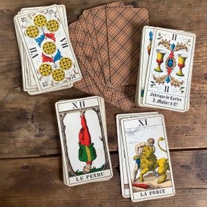 Tarotvervangingskaart enkele IJJ Zwitsers Frans 1970s VS Games Systems AG Muller plaid, ter vervanging van verloren beschadigde voor knutselen spreuken altaarcadeau