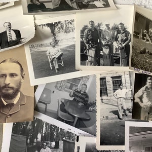 Mix pack of 20 vintage photographs of men.