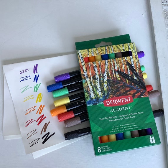 Dual Tip Brush Markers, 8 Count