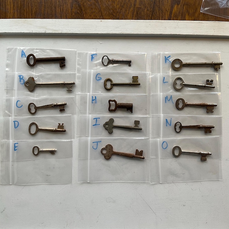 Antique Skeleton Key Choose One Door Locks Open Barrel Steampunk ...