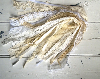 BO VERY RARE LOT Antique Vintage Sari TRIM LACE RIBBON 25 Pc BEADS SEQUIN 2"to4" BO VERY RARE LOT Antique Vintage Sari TRIM LACE RIBBON 25 Pc BEADS SEQUIN 2"to4"