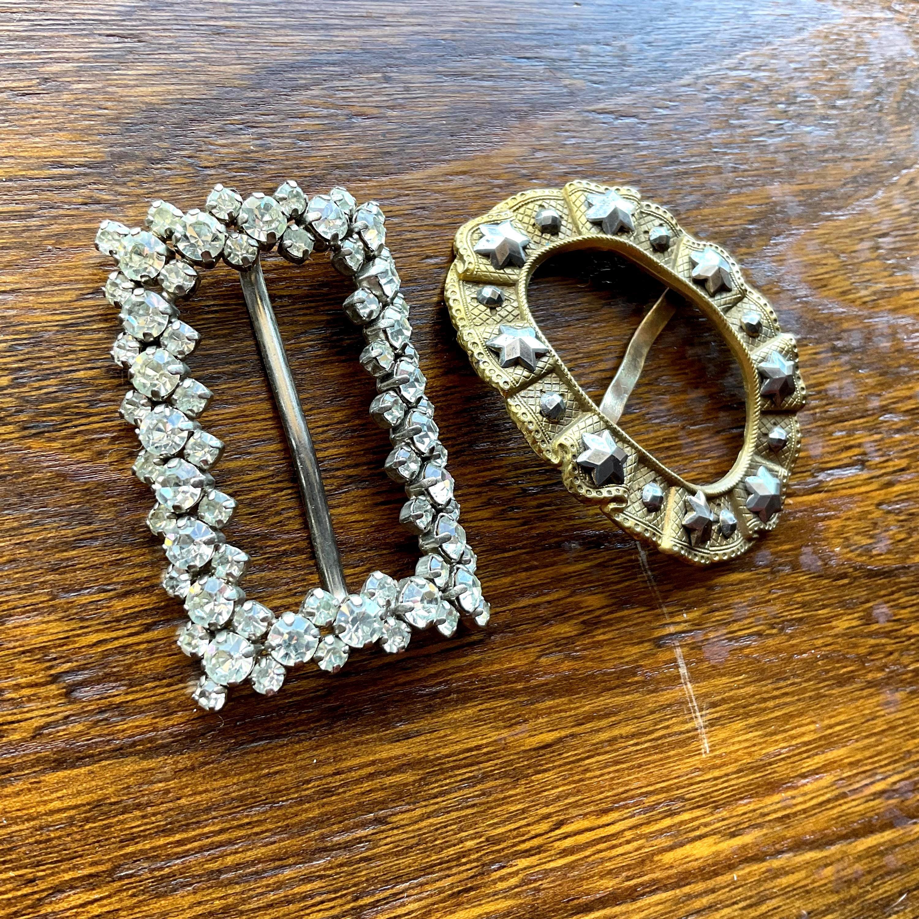 Lot De 6 Boucles à Paillettes Dorées Et Argentées - Broches Clips Pour Vêtements, Ceintures, Robes De Mariée