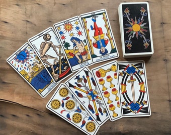 Tarot replacement card single Tarot of Marseilles Grimaud France 1963 1977 fortune cards deck, to replace lost or damaged