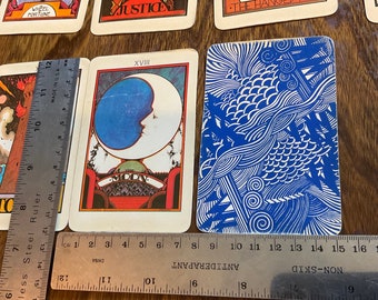 Aquarian TAROT the Fool Blue Back Cards 1970 AQ78 Palladini Art