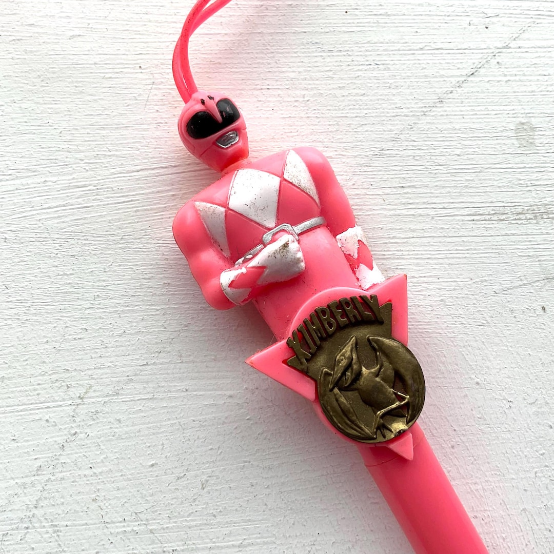 Vintage Pink Power Rangers Pen 1994 Saban Sun Kisses Hawaii Toy Pencil ...