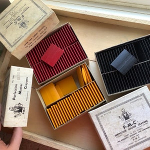 Kleermakerskrijt volledige doos vintage Perfection Master Crayons voor lijnsnijden Kies kleur rood geel zwart nieuwe oude voorraad nrs oude kleermaker