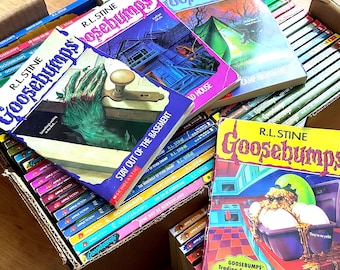 Goosebumps books choose one 1990s R.L. Stine scary books for kids 90s kids nostalgia classic basement fever swamp werewolf dummy dead house