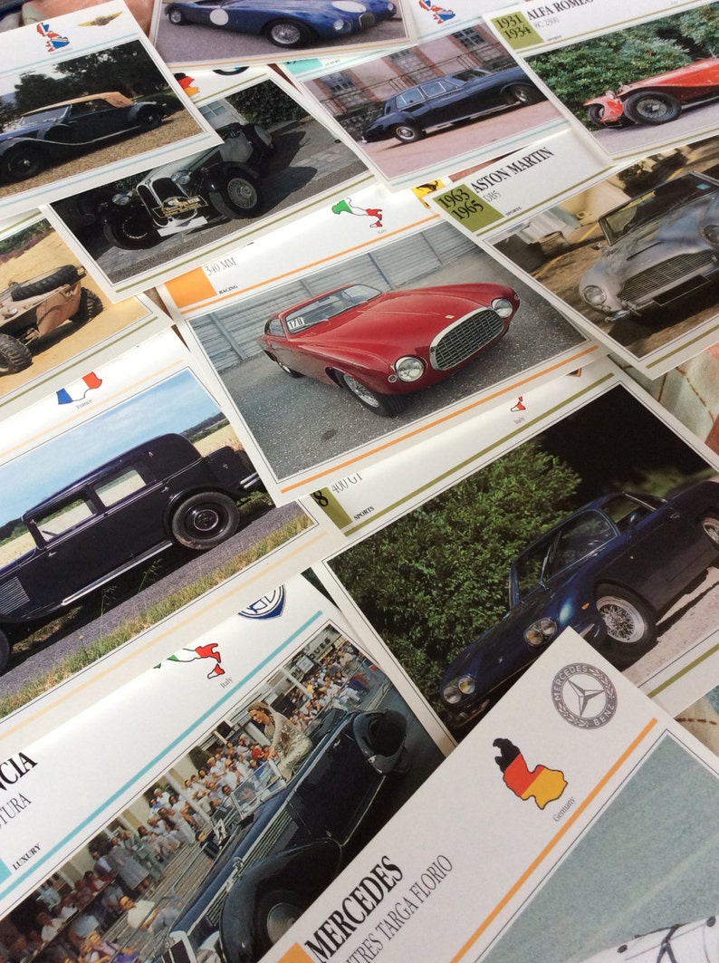 Vintage classic car collector cards lot of 6 atlas editions Etsy