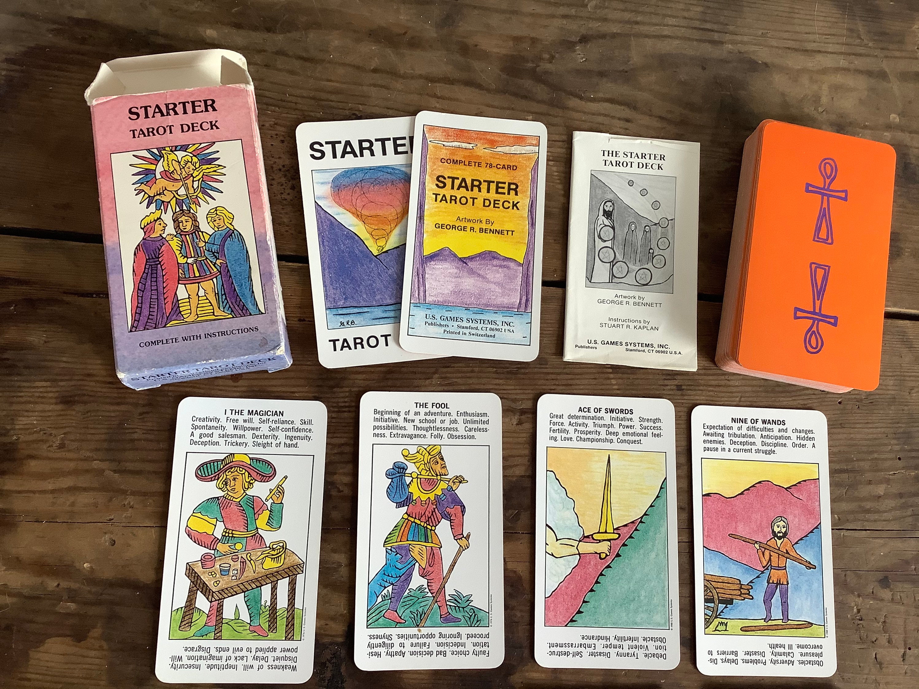 Starter Tarot Card Deck Rare Vintage Complete Deck of 78