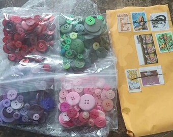 Choose your colors buttons packs for kids crafts, lot 50 vintage and new, button mix for art, learning colours sorting counting, home school