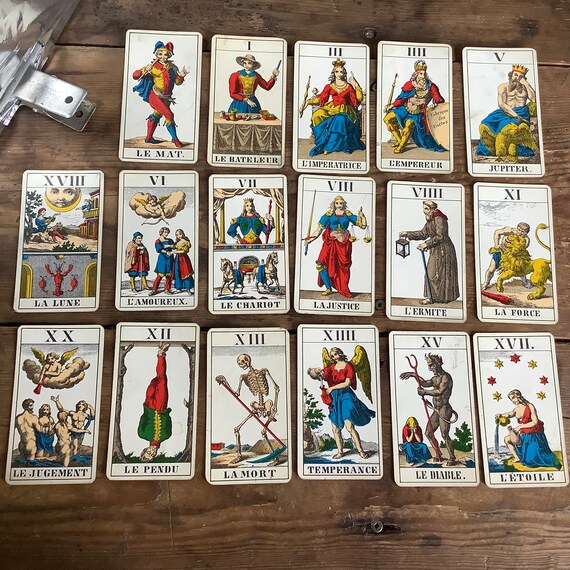 Tarot Replacement Card Single IJJ Swiss French 1970s Us Games