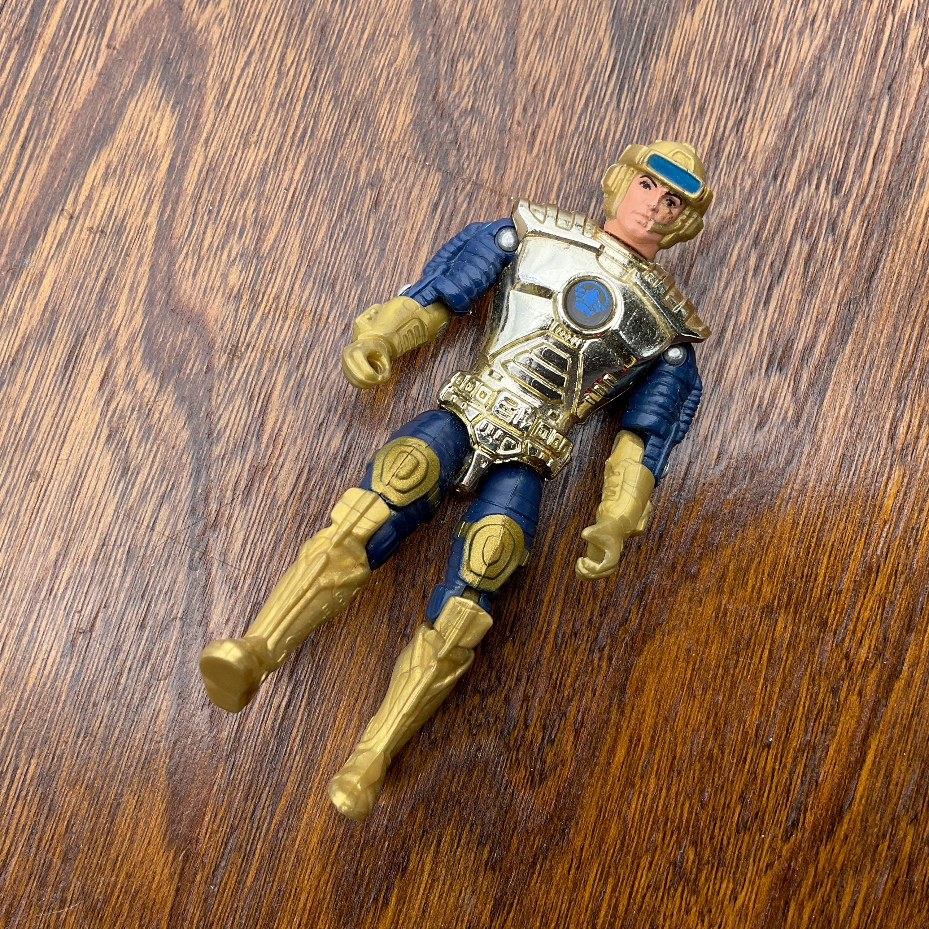 Captain Power Action Figure LEG 1986 Soldiers of Future Gold Blue