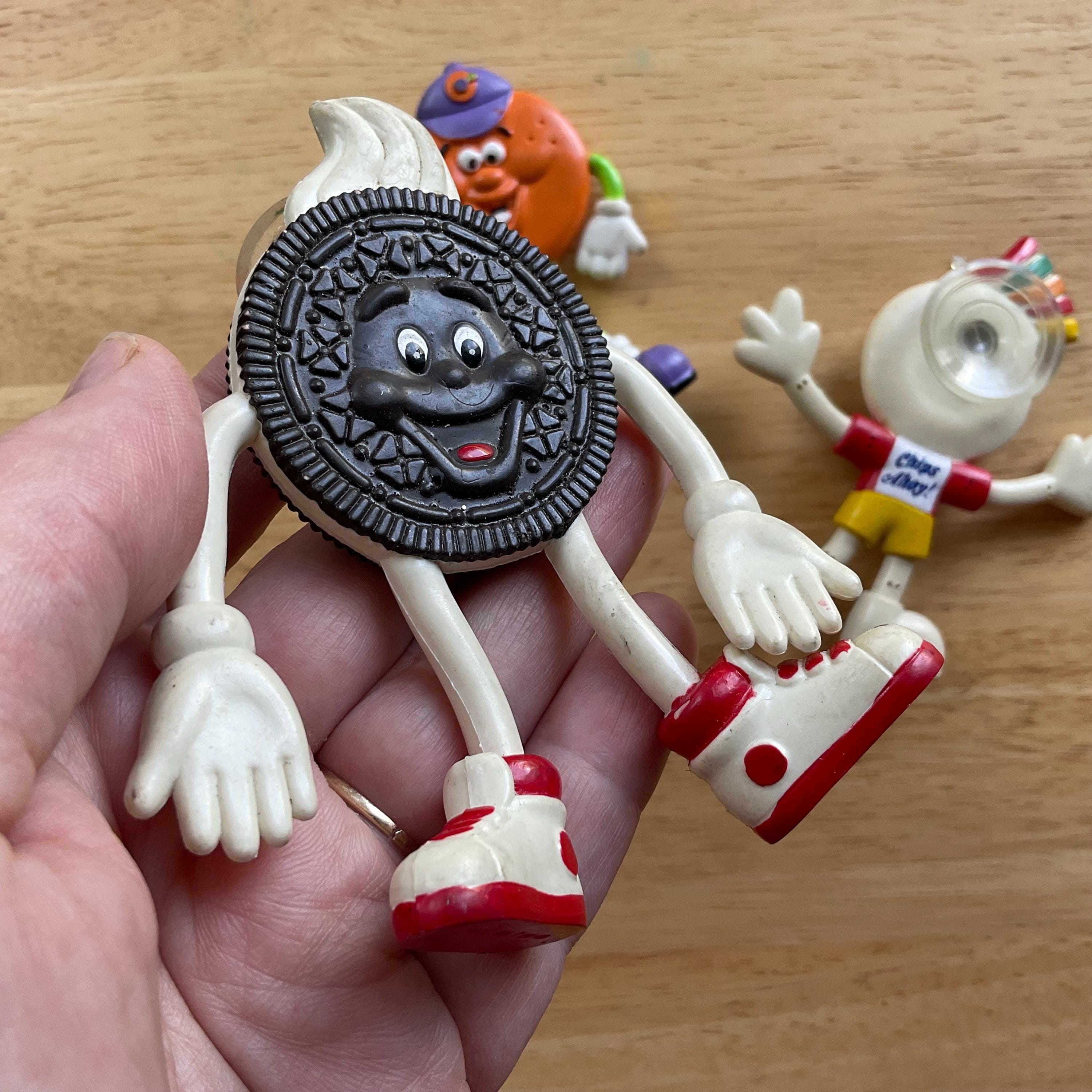 Vintage Oreo Chips Ahoy Orange Julius Bendy Toy Figures Two With