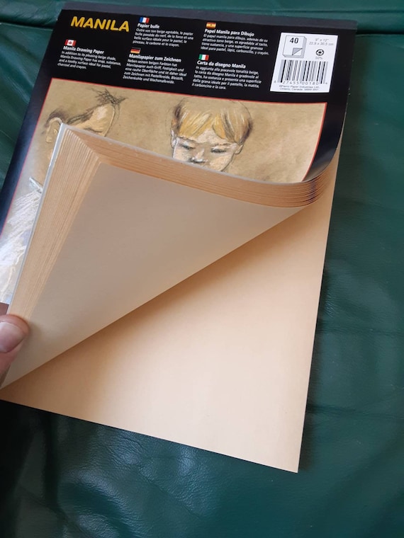 Toned Drawing Paper, Manila Pad 40 Sheets, Brand New Fierro Brand Beige  Mid-tone Color Pages, 9x12 Sketch Book Pad, Art Crafts Kids Pastels -   Israel