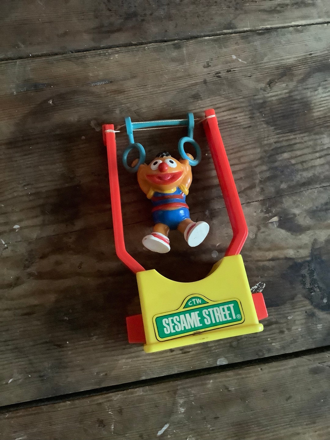 Sesame Street Vintage Trapeze Toy With a Spinning Ernie Etsy