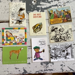Carte postale drôle CHOOSE ONE humour doux, carte vierge inutilisée pour offrir, post-traversée, collecte, énigme de chien de boisson de maternité de vampire