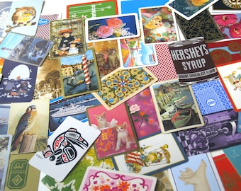 playing cards 40pcs all different backs, use for junk journal, gift tags, trade “swap cards”, tuck in with your pen pal letters.
