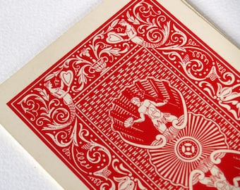 HUGE Hoyle Jumbo playing cards lot of 5 cards for scrapbook notebook cover swap card postcard greeting card craft smashbook junk journal art