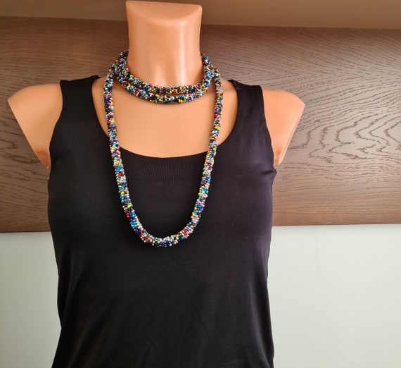 Collana Lunga Turchese Bamboo Catenina