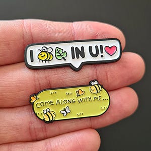 Süße Pins mit Bienen - Lustiges Zitat Emaille Pin Abzeichen, Humor Geschenk