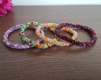 armband Gift with a Cause Affordable Gift Nepal handmade beaded Bracelets Crochet Bracelets beaded bangle Bracelets yoga Bracelet