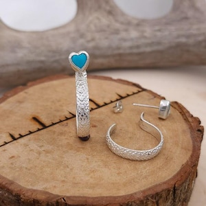 Sterling Silver Reptile Pattern Ear Jackets