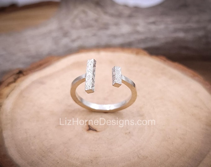 Sterling Silver Asymmetrical Open Ring