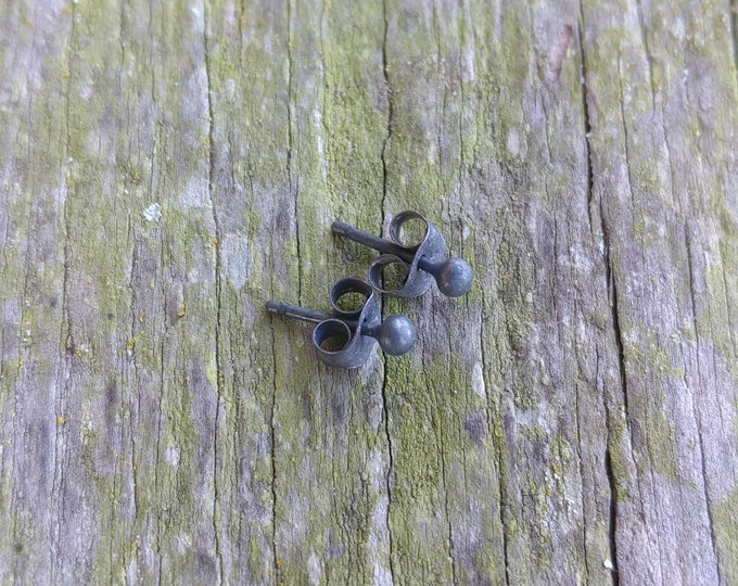 Oxidized Silver Studs