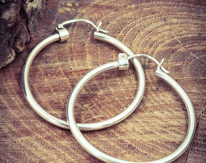 Sterling Silver Lever Hoops