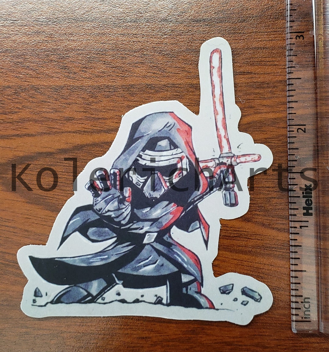 Kylo Ren Fan Art Vinyl Sticker Gift for Him, Gift for Her, Kids Gifts ...
