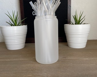 ガラスストロー - 缶用ガラスストロー - ビールカップ用ストロー - ガラスカップ用ストロー交換品 - アイスコーヒーカバー - Libbey ガラス蓋 - 竹蓋ガラスストロー