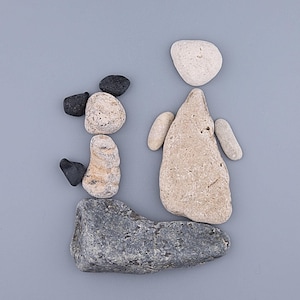 Kit DIY personnalisé d'art de galets pour animaux de compagnie pour la création de photos. Fournitures pour cartes faites main, art mural, cadeau pour amoureux des chiens, cadre artistique en galets. Cadeau attentionné