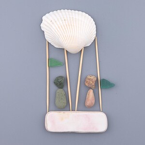 Bouwpakket met heteluchtballon kiezelkunst. Handgemaakt, op de natuur geïnspireerd cadeau voor beginnersvriendelijk knutselen, uniek strandhuisdecoratie