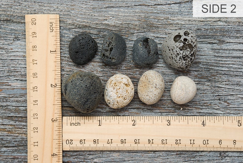 Stone Nature Ruler Beach Pebbles Set 8pcs, Stone Craft Supplies, Raw Beach Stones, Beach ...