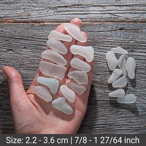 White and Blue oblong sea glass 21pcs. Jewelry making beach glass. Craft supplies. Long sea glass bulk, Beach house decor