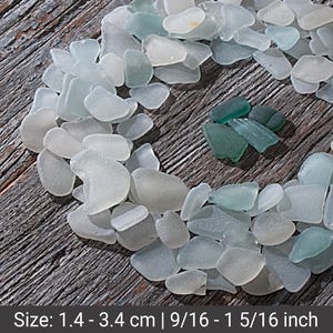 7oz Assorted sea glass bulk set 105pcs. Natural beach glass supplies for jewelry, party decor, crafting