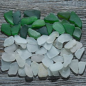 Long sea glass 60pcs, Oblong elongated pieces, Beach glass art, Beach finds, Sea glass pendants, Beach decor image 2