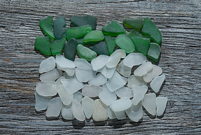 Long sea glass 60pcs, Oblong elongated pieces, Beach glass art, Beach finds, Sea glass pendants, Beach decor image 2