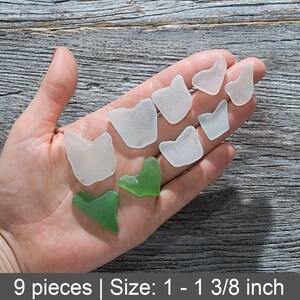Harten mat zeeglas 9 stuks, zeeglas knutselen, liefdeskaart, echt strandglas aandenken, hartkunst, strandsieraden, romantisch cadeau