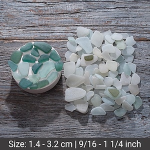 7oz Mixed sizes and colors Tumbled Bulk sea glass set 120pcs. Beach Glass for Jewelry making, Home Decor, Crafting