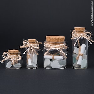 Flaschenpost. Einzigartiges CUSTOM-Geschenk mit PERSONALISIERTER Nachricht. Geschenk zur Strandhochzeit
