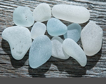 Sea glass thick pieces 11pcs, Beach cabochons, Frosted tumbled sea glass, Beach glass decor, Sea glass for rings, Sea glass art