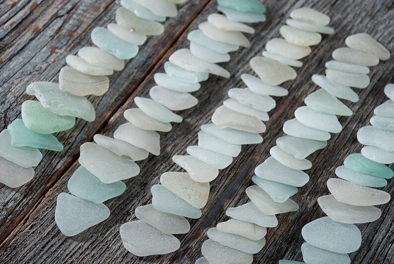 Wedding beach glass 85pcs, Large to medium sea glass, Untreated sea glass craft, Jewelry supplies, Sea glass windchime, Art glass image 10