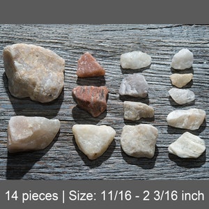Rare Opaque sea rocks 14pcs, Beach quartz, Beach jewelry, Table decor, Tumbled rocks, Stone cabochon, Beach decor, Aquarium rocks