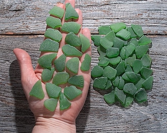 Spring green sea glass 74pcs. Medium to small. Soft green beach glass. Sea glass mosaic supplies. Sea glass for jewelry. Sea glass pendant