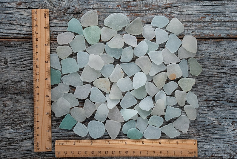 Wedding beach glass 85pcs, Large to medium sea glass, Untreated sea glass craft, Jewelry supplies, Sea glass windchime, Art glass image 9